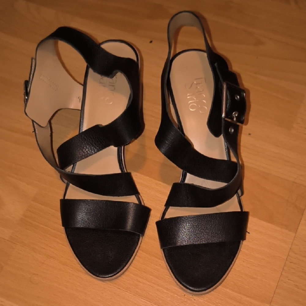 Franco Sarto | Black Strappy Sandals